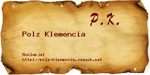 Polz Klemencia névjegykártya